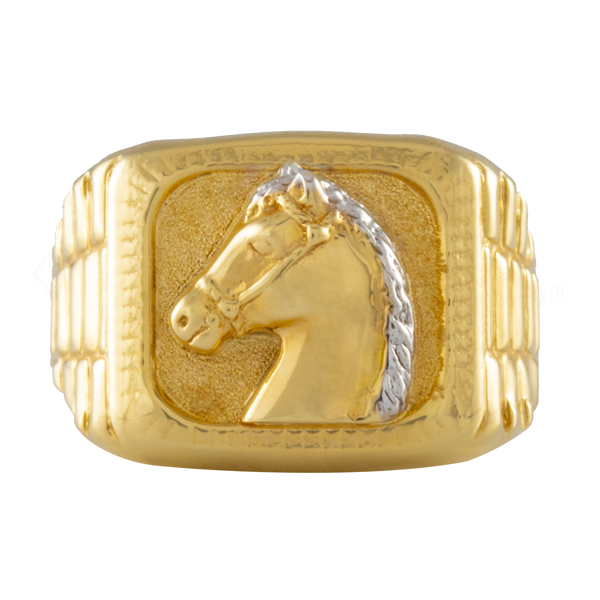 Anillos de oro para hombre caballos hot sale